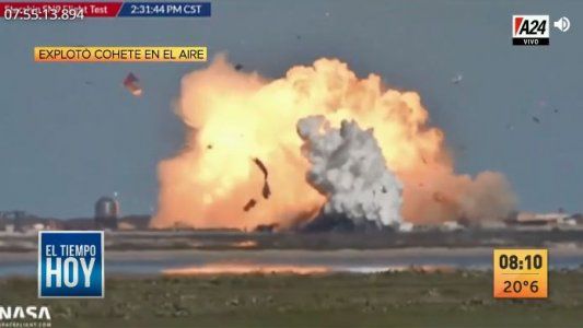 Un cohete explotó en el aterrizaje tras un vuelo de prueba