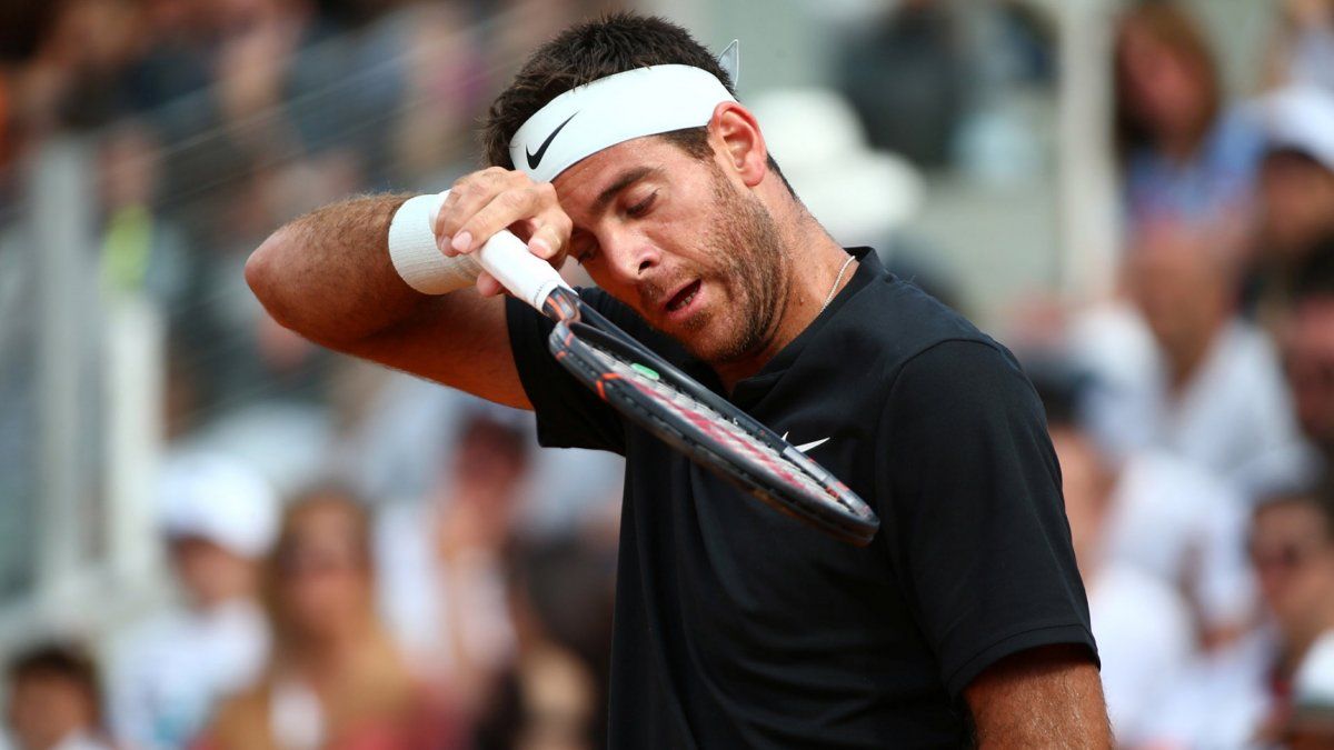 Se confirmó lo peor: Del Potro se desgarró y se perdería Roland Garros