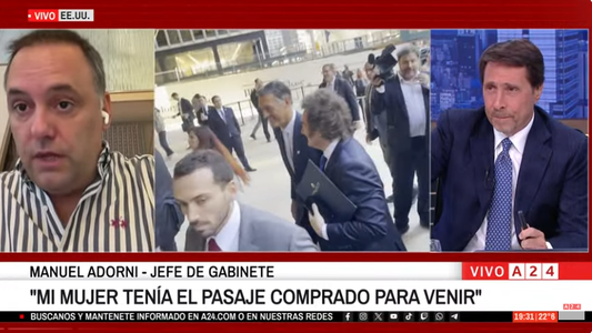 Manuel Adorni desde Estados Unidos: Presidencia invitó a mi mujer a que me acompañe