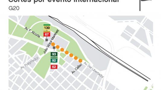 El mapa de cortes en la Ciudad por el encuentro de ministros del G20