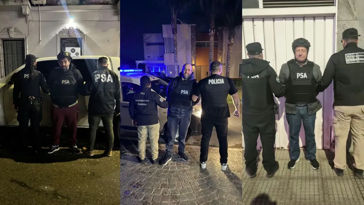 Algunos de los detenidos vinculados a la causa del fentanilo contaminado. (Foto: X @PatoBullrich)