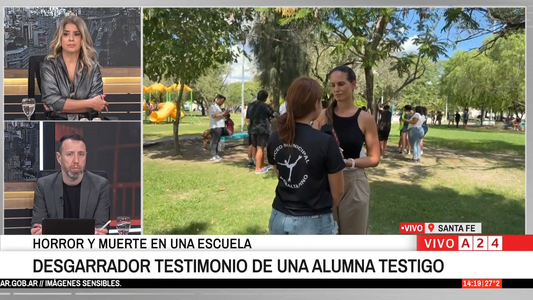 El estremecedor relato de una alumna del tiroteo en la escuela de Santa Fe: Me quedé en shock, parada y me...
