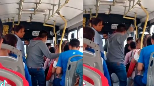 Tremendo video de un robo de celular arriba de un colectivo