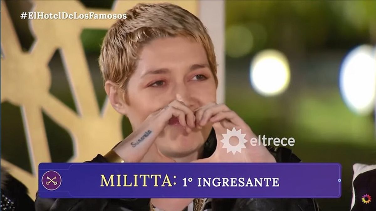 Militta Bora, la primer reingresante a El hotel de los famosos tras el rescate de los integrantes del equipo de hu&eacute;spedes.&nbsp;
