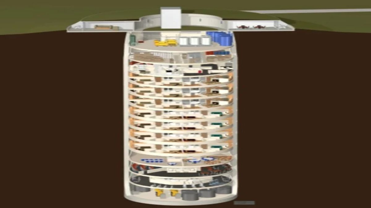 El edificio está hecho de un cemento&nbsp;especial que puede doblarse sin romperse tras una onda de choque nuclear