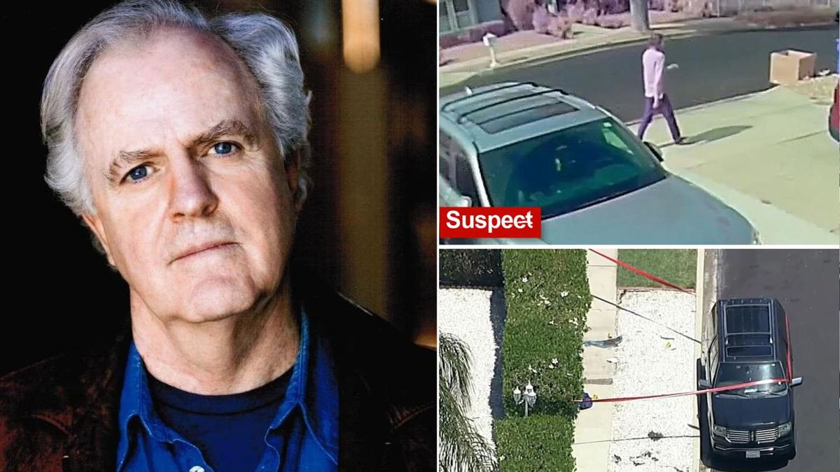 Handy, a la izquierda, el actor asesinado. A la derecha el asesino, luego del ataque, camina tranquilamente por el frente de la casa. Acordonado, la zona directa de ingreso al jardín en donde hallaron el cuerpo de Handy. (Foto: Gentileza 