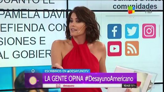 Pamela David lleva a la Justicia a responsables de una web por injurias