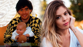 Maradona le dio la bienvenida a su nieta Roma, la hija de Dalma