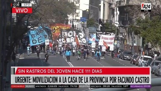 Movilización en reclamo por la aparición con vida de Facundo Castro