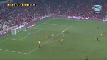 ¡Se salvó Boca!: una bomba de Bruno Guimaraes rozó el travesaño de Andrada
