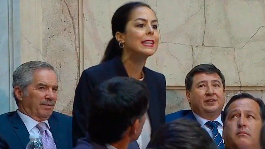 Quién es Joanna Picetti, la persona que interrumpió a los gritos el discurso de Macri