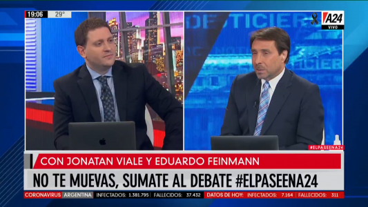El Pase en A24 entre Jonatan Viale y Eduardo Feinmann: la carta de Cristina, ¿dirigida al presidente?