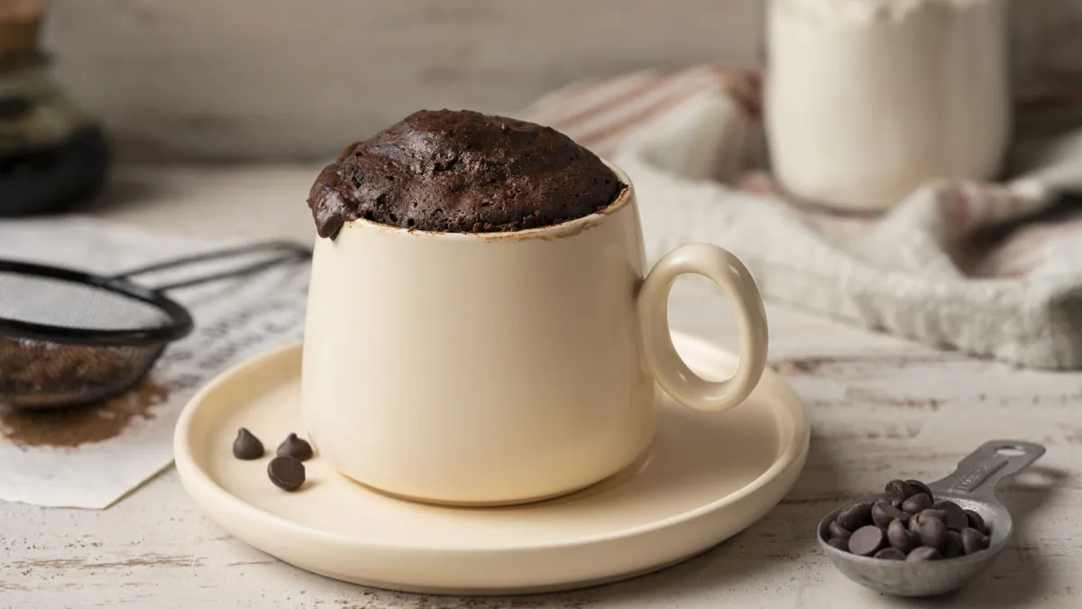 Brownie en taza: ideal para un antojo dulce y rápido
