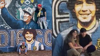 Gianinna Maradona y Daniel Osvaldo, enamorados, homenajearon a Diego: Te amo