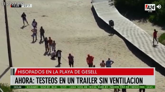 Así funcionan las postas de testeos en un balneario de Villa Gesell