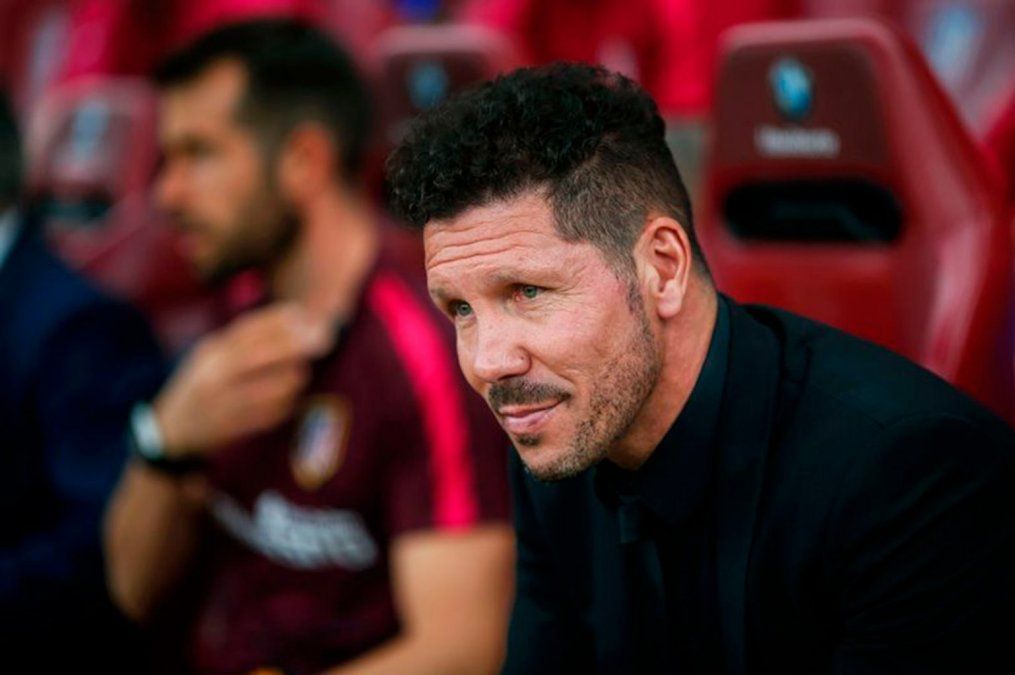 Diego Simeone, ex futbolista y actual DT del Atlético Madrid, en España.