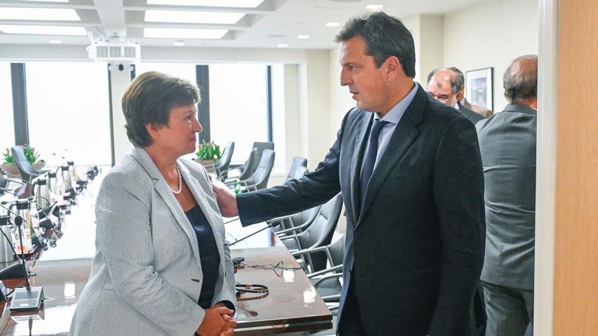 Sergio Massa con la directora del FMI