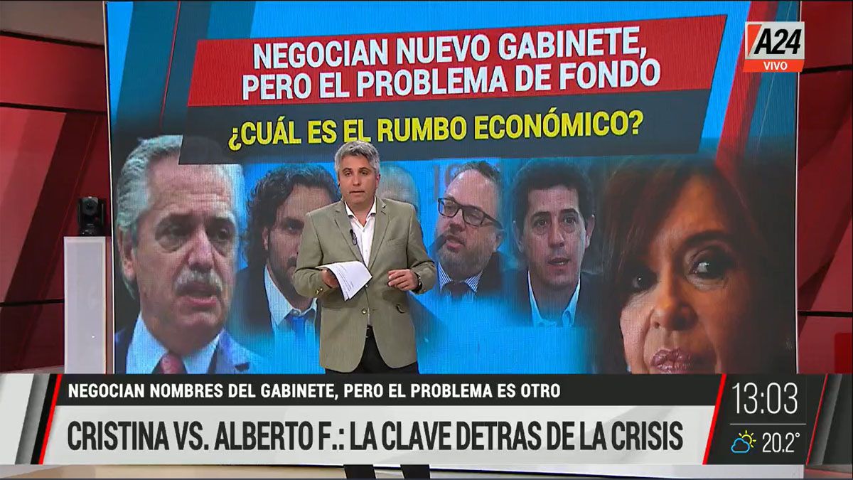 Alberto y Cristina se enfrentan por la marcha de plan económico (Foto: Captura de TV)