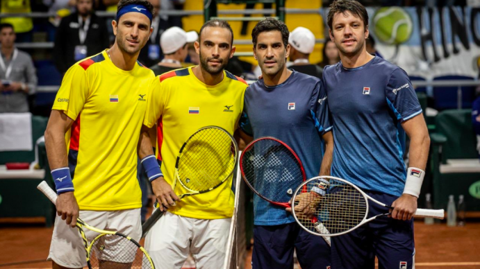 Copa Davis: Zeballos y González dieron pelea hasta el final en el dobles, pero ganó Colombia y está arriba en la serie