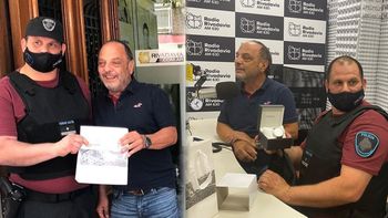 Baby Etchecopar le brindó un reconocimiento público al policía que atrapó al ladrón que lo asaltó