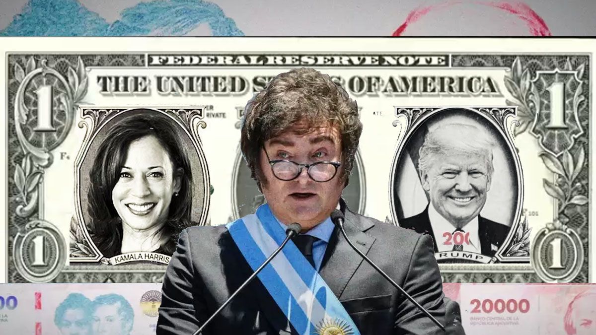 Milei y la economía argentina. ¿Es mejor que gane Kamala o Trump? (foto: A24.com)