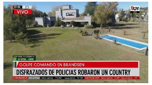 Terror en Brandsen: falsos policías robaron en la casa de un empresario