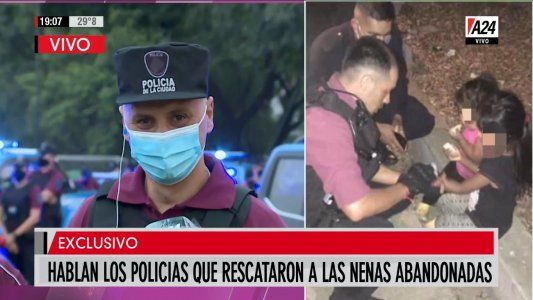 La emoción del policía que rescató a las hermanitas abandonadas en la avenida General Paz