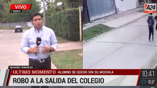 Merlo: así le roban la mochila con los útiles a un chico