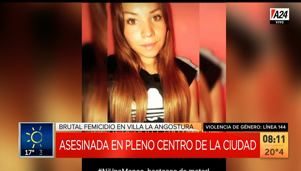 Brutal femicidio de una joven de 21 años en Villa La Angostura en presencia de turistas