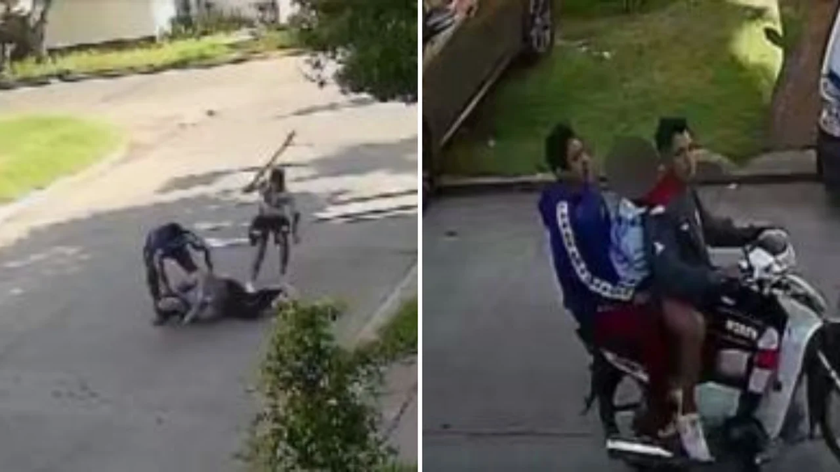 Nuevo ataque de motochorros sobre una docente para robarle el bolso. (Foto: captura)
