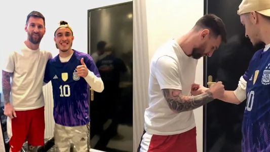 Esperó 10 horas por Lionel Messi, logró entrar a su casa y se tatuó su firma frente al Arco del Triunfo