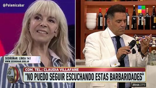 Claudia Villafañe llamó furiosa a Polémica en el bar: ¡Se les murió la gallina de los huevos de oro!