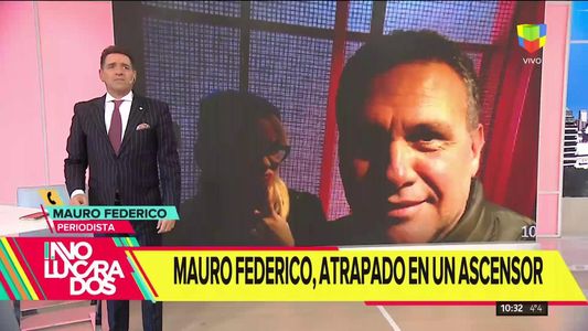 Mauro Federico quedó encerrado en un ascensor
