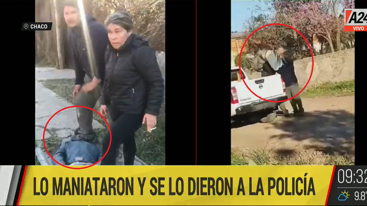 Un grupo de vecinos atrapó a un presunto ladrón