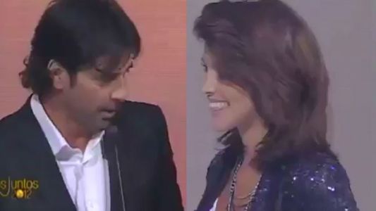 El día que Juan Darthés le pidió un beso a Calu Rivero en vivo y ante todo Telefe