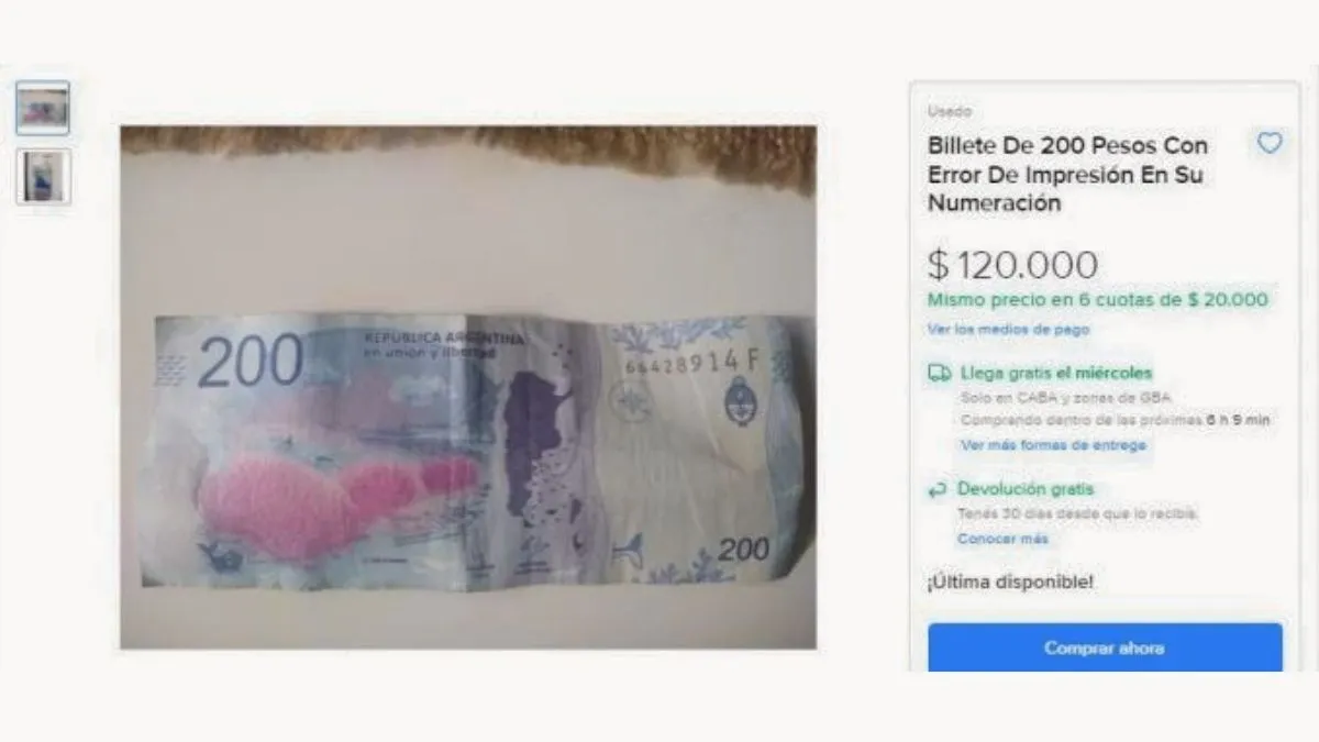 Pagan 120 mil pesos al suertudo propietario de este billete de 200 pesos