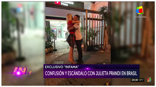 Escándalo y descontrol con Julieta Prandi en Río de Janeiro