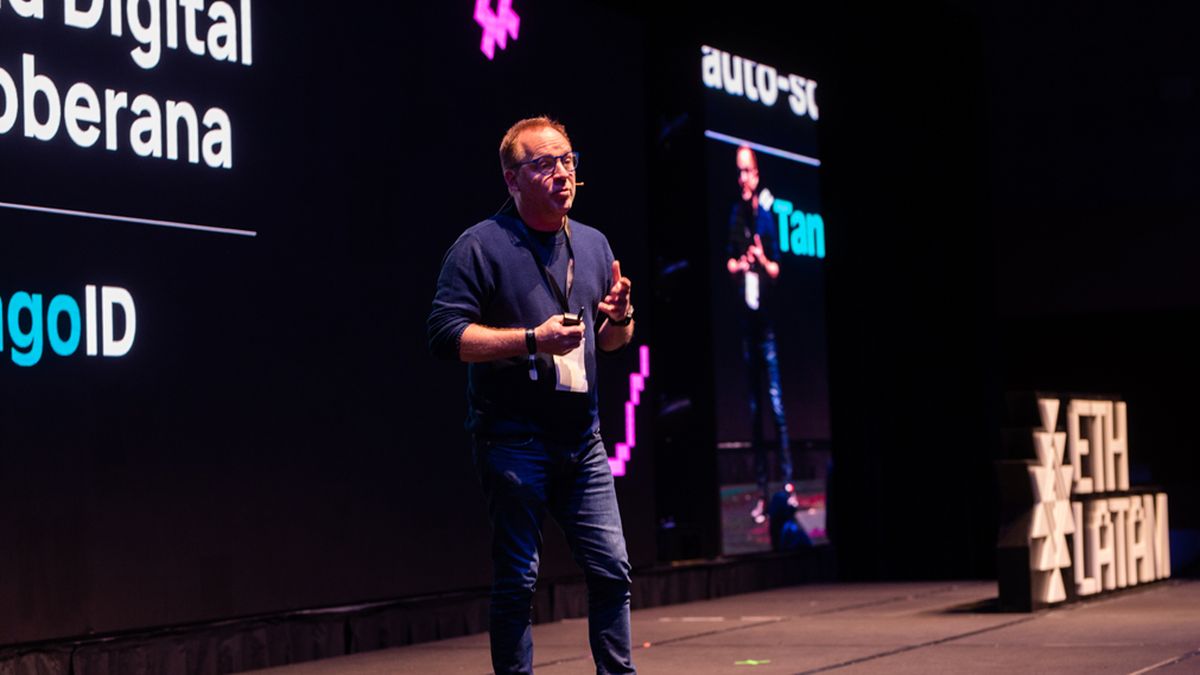 Sobre TangoID, Diego Fern&aacute;ndez destac&oacute; que "pone a las personas en el centro, devolvi&eacute;ndoles el control de su informaci&oacute;n y con un anclaje de seguridad a trav&eacute;s de blockchain&rdquo;. (Foto: ETHLatam)