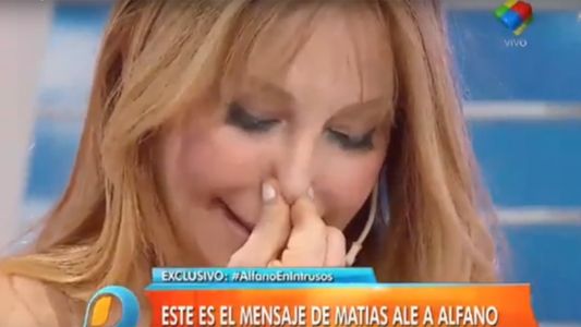 Graciela Alfano lloró cuando le leyeron la conmovedora y sentida carta de Matías Alé