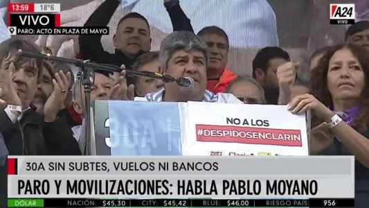 Pablo Moyano celebró la adhesión contundente al paro y los sindicalistas criticaron a la CGT que no se movilizó