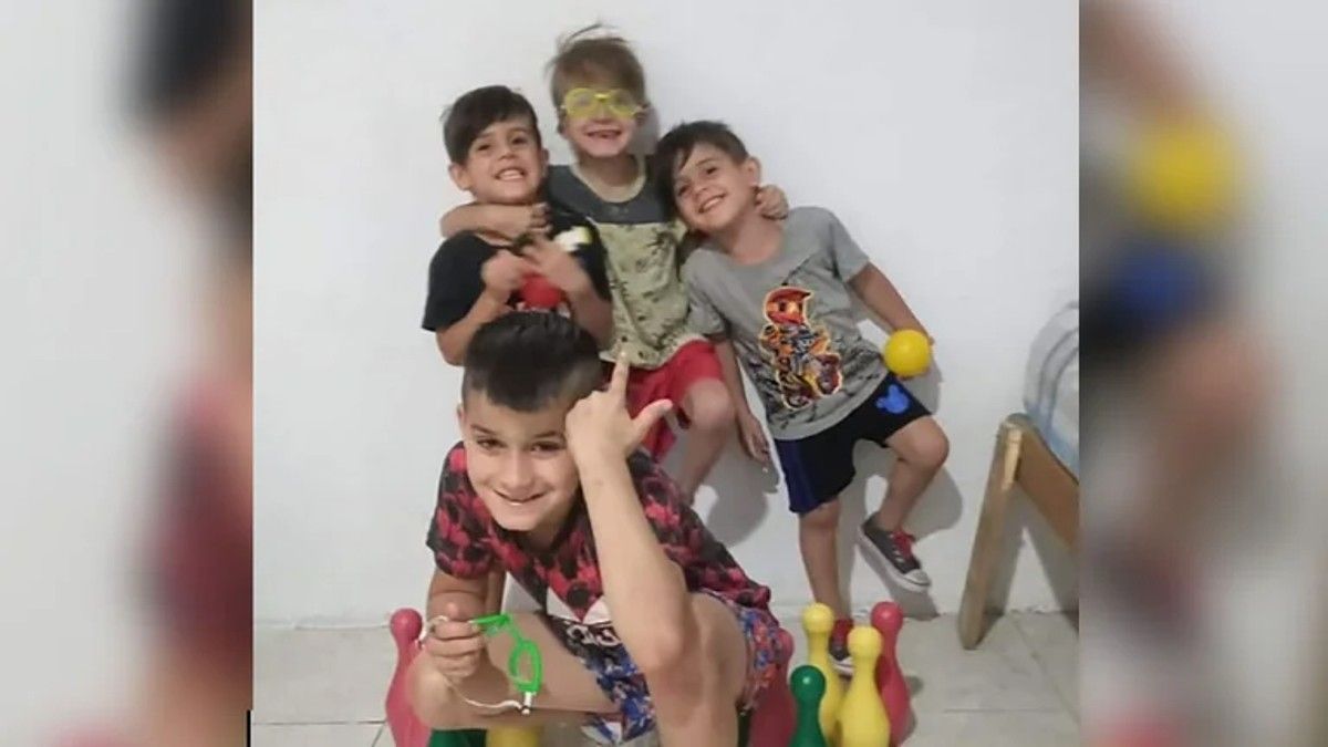 Los cuatro hermanitos que perdieron la vida. Foto: Facebook Pamela Sabrina Nisi.&nbsp;