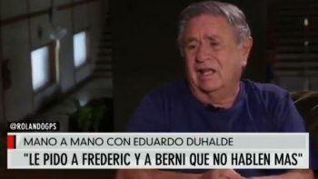 Eduardo Duhalde: Que Frederic y Berni se ocupen de la delincuencia