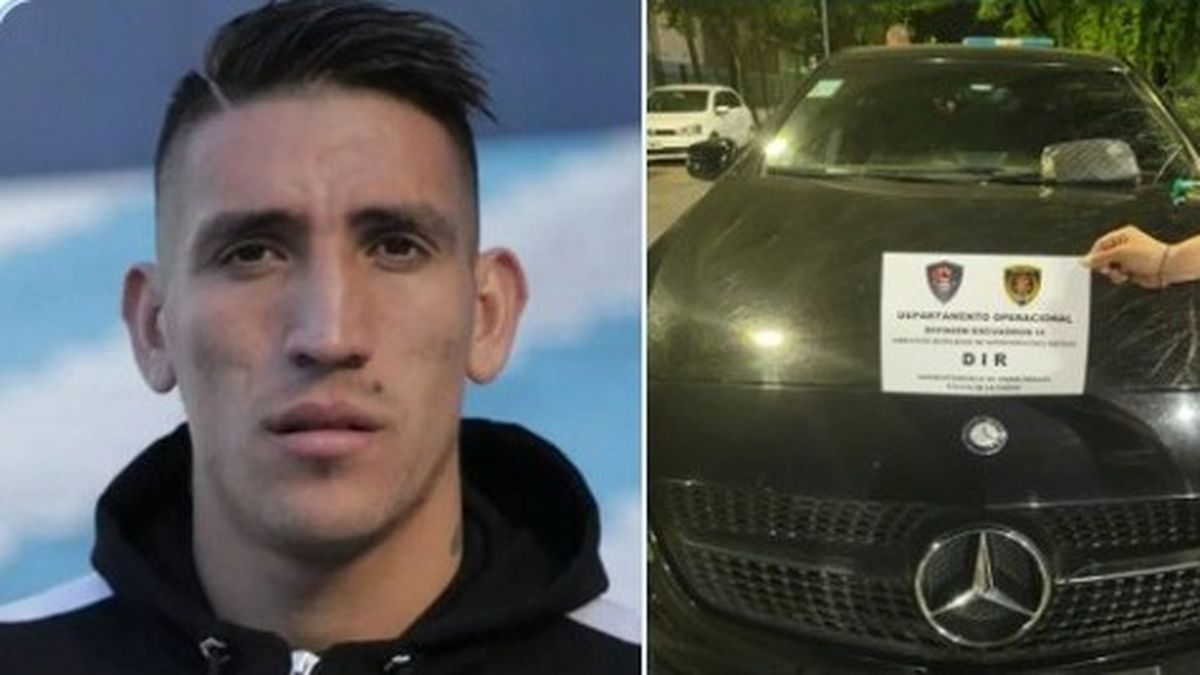 El coche de Ricardo Centurión con el que fue detenido (Foto: Policía de la Ciudad/Telam).