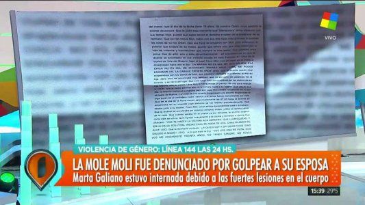 Se conoció la declaración de la mujer de La Mole Moli: Violencia de género y un hijo extramatrimonial