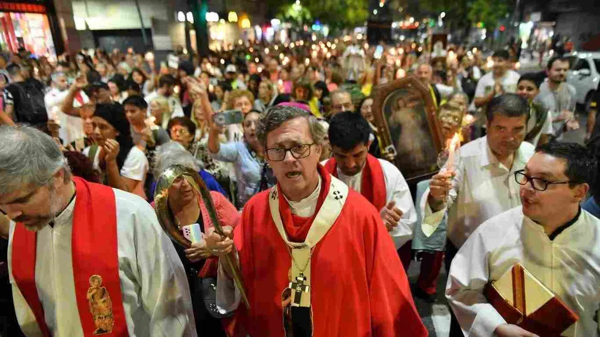 Jorge García Cuerva en la celebración de San Expedito. (Foto: gentileza Popular)