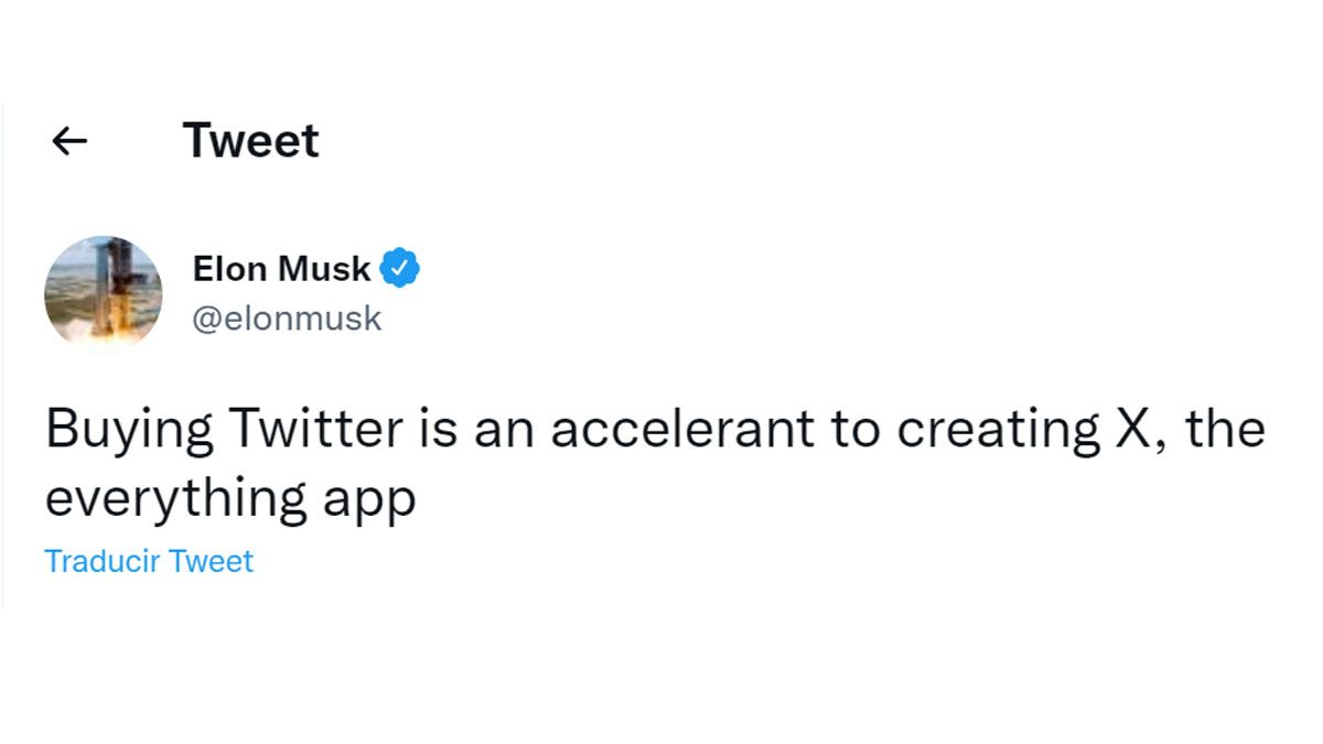 Elon Musk compra Twitter y lo anuncia por la propia red social (Foto: Cuenta Oficial de Twitter de Elon musk)