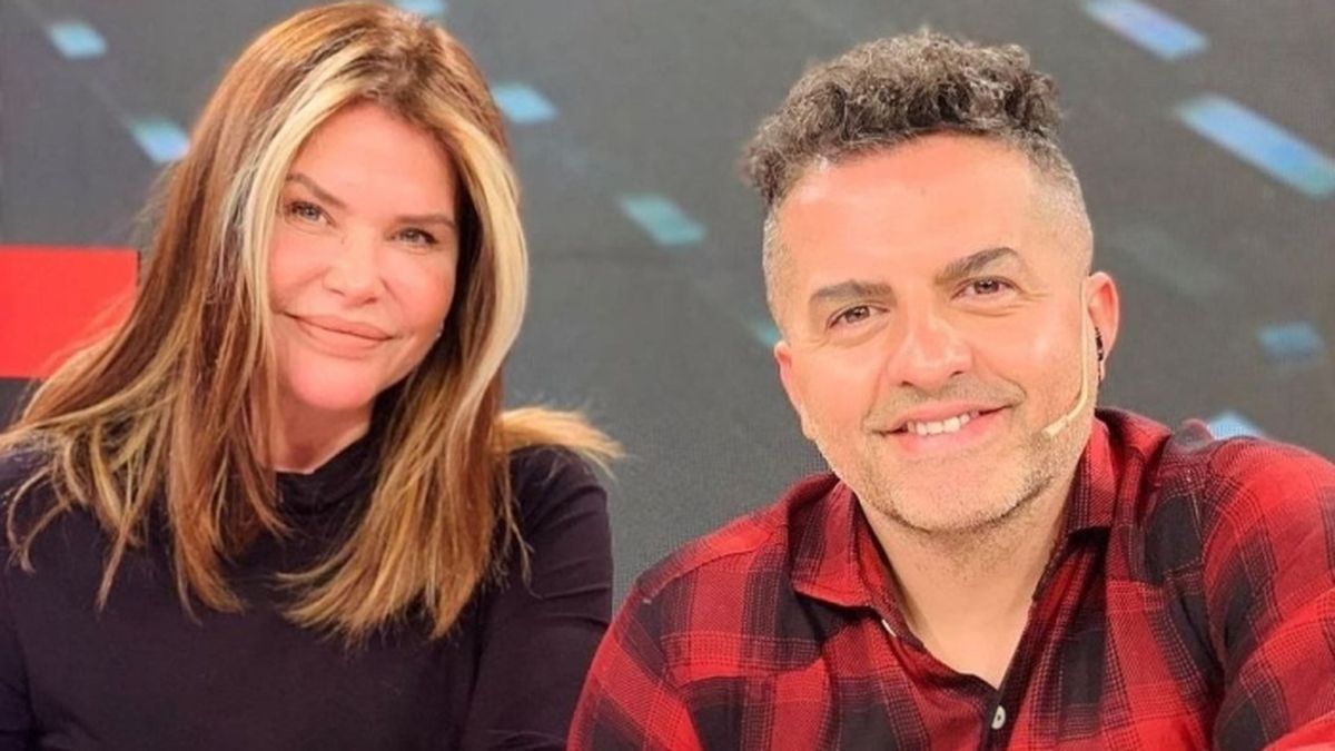 La nueva angelita Nazarena Vélez junto a su conductor, Ángel de Brito. 