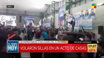 Un acto del PJ en La Rioja terminó con una pelea a sillazos entre dos facciones