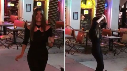 El baile bien sexy de Eva de Dominici en las calles de Miami