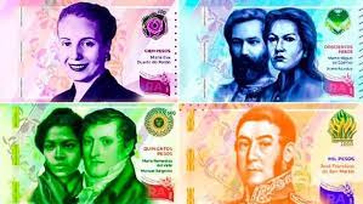 Los próceres argentinos reemplazarán a los billetes actuales (Foto: archivo).